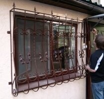Решетка с коваными элементами